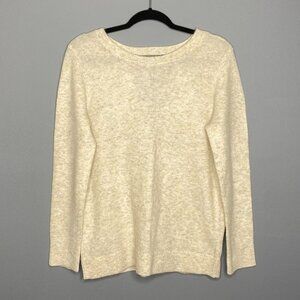 LOFT | Oat/Gray Blend Deep-V Back Sweater​​